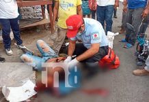 Motociclista termina con la cabeza partida tras accidentarse en Managua Motociclista termina con la cabeza partida tras accidentarse en Managua