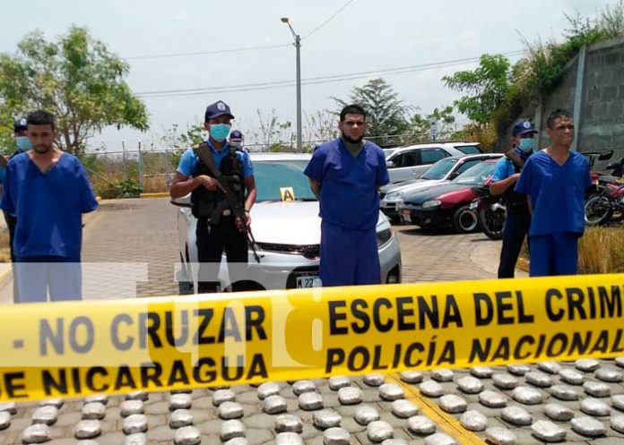 Tres detenidos y 136 libras de marihuana incautadas en Diriamba