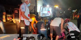 Pareja resultan lesionados tras sufrir fuerte accidente en Managua