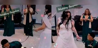 Pareja realiza perturbadora entrada a su boda