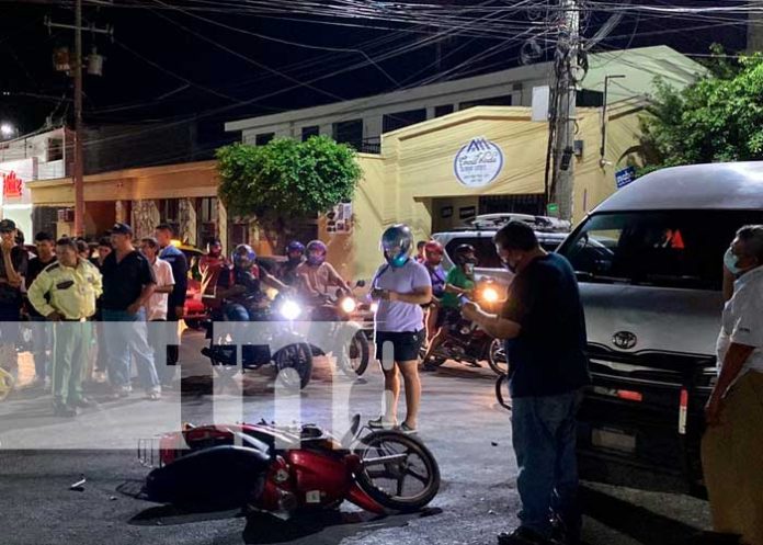 Motociclista lesionado tras accidente de tránsito en Chinandega