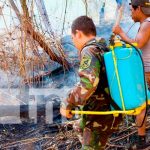 Ejército de Nicaragua sofocó incendios en El Crucero y Granada Ejercito de Nicaragua sofocó incendios en El Crucero y Granada