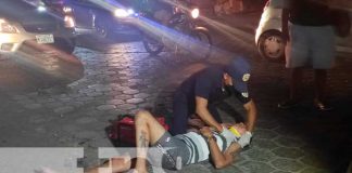 Motociclista lesionado en Managua