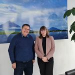 Embajadora de Nicaragua, Tatiana García, junto al Empresario nicaragüense Señor Andrés Jirón, fundador de la empresa AZBA GmbH.