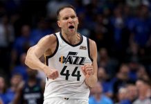 Jazz vencen a unos Mavericks sin Doncic en arranque de playoffs utah, jazz, nba, bogdanovic,