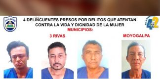 Policía Nacional captura a 6 presuntos delincuentes en Rivas.