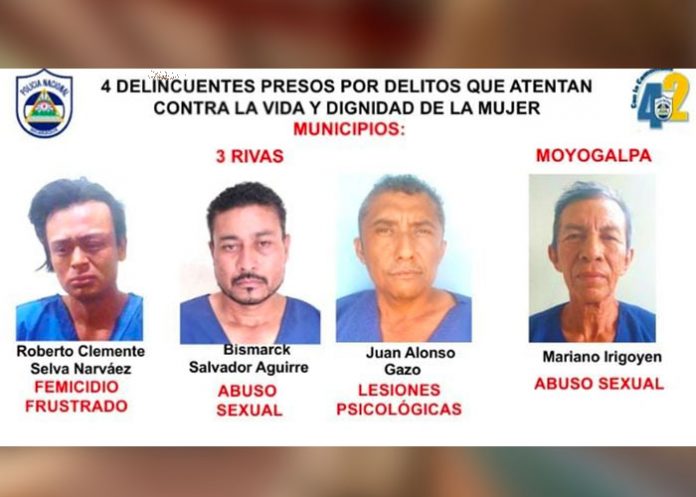 Policía Nacional captura a 6 presuntos delincuentes en Rivas.