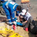 Motorizado con fractura tras accidentarse en Managua