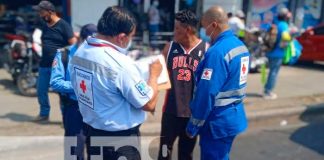 Escena del accidente de tránsito en Managua