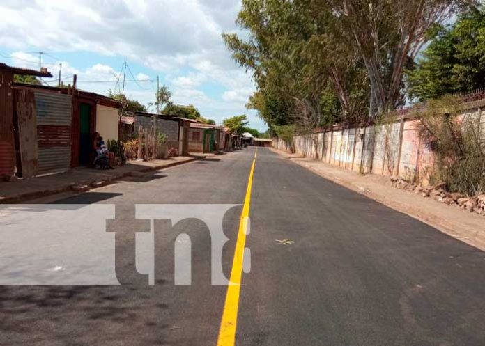 Alcaldía inauguró junto a las familias proyecto vial en Distrito VI, Managua