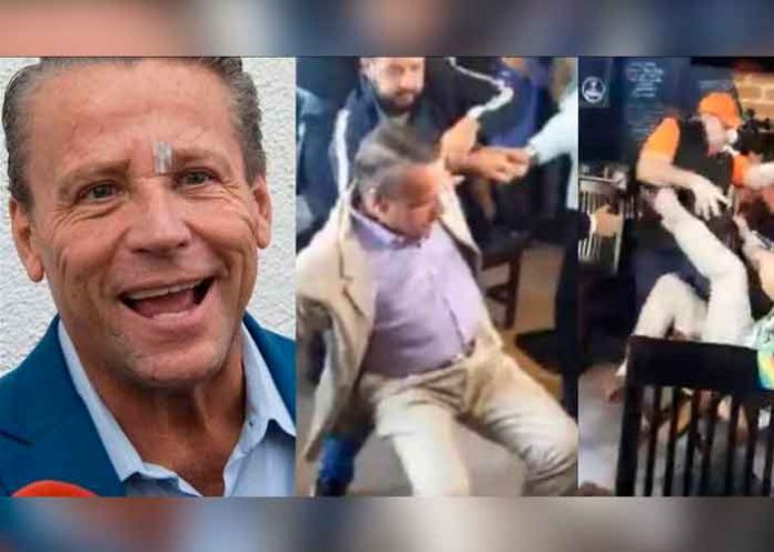 Alfredo Adame protagoniza otra pelea y termina en el suelo
