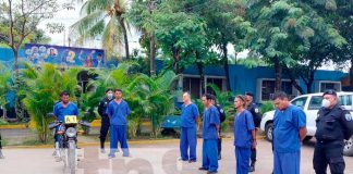 Presentación de personas presas en Chinandega
