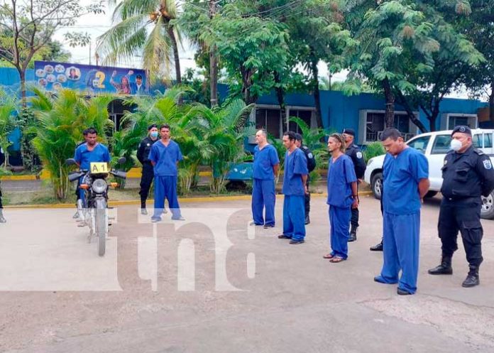 Presentación de personas presas en Chinandega