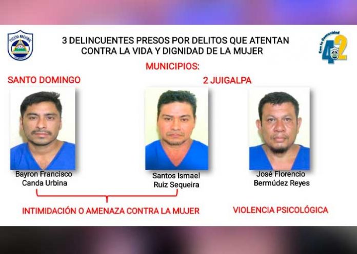 Captura de sujetos por presuntamente cometer delitos en Chontales