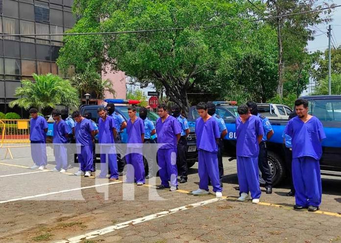 Detenciones de presuntos delincuentes en Nicaragua