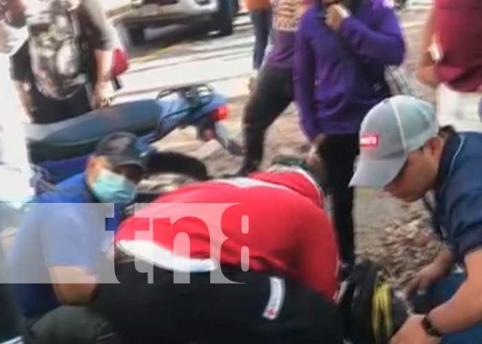 Escena de accidente de tránsito en Estelí