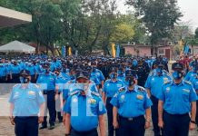 Homenaje de la Policía Nacional de Nicaragua a oficiales caídos