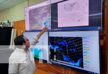 Bajas presiones podrían ocasionar lluvias esta semana en Nicaragua Imágenes sobre lluvias en Nicaragua que muestra el INETER