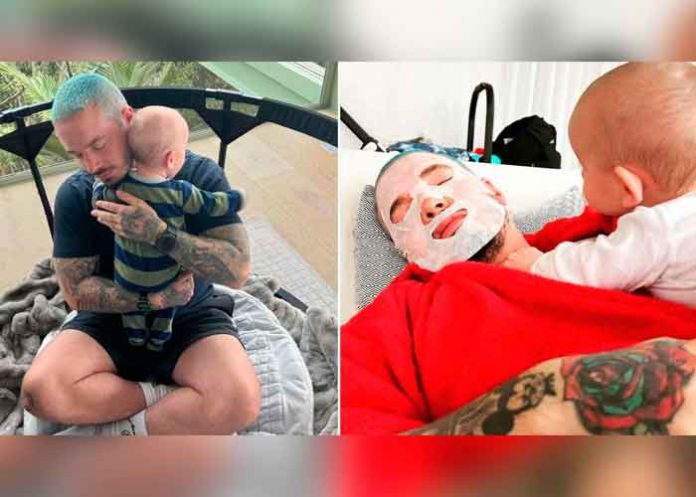 J Balvin deja ver su rostro de su bebé por primera vez