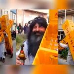 “Jesucristo” se hace viral por cargar una cruz con cajillas de cerveza “Jesucristo” se hace viral por cargar una cruz con cajillas de cerveza