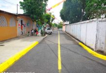 Inauguración de mejoramiento vial en la Colonia Maestro Gabriel, Managua