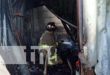 Incendio en una vivienda de Managua