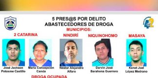 Sujetos que fueron capturados por presuntos delitos en Masaya