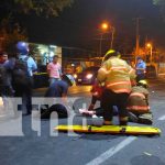 Escena de accidente de tránsito en Carretera Norte, Managua