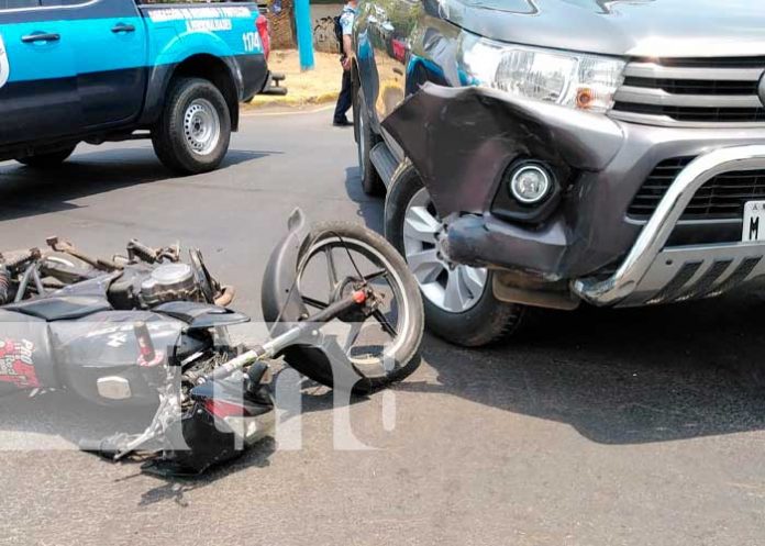 Escena de un accidente de tránsito en Nicaragua
