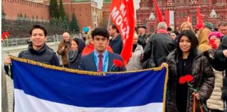 Estudiantes de Nicaragua participa en ceremonia del natalicio de Vladimir Ilich Lenin
