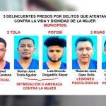 Policía Nacional en Rivas implacable contra la delincuencia Captura de diversos presuntos delincuentes en Rivas