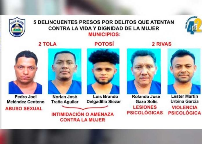 Captura de diversos presuntos delincuentes en Rivas