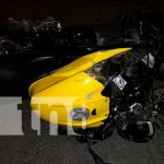 Escena del mortal accidente de tránsito en Tola, Rivas