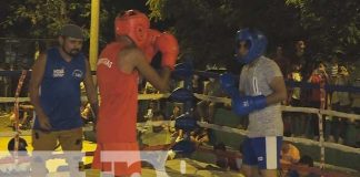 Velada boxística con jóvenes de Somoto