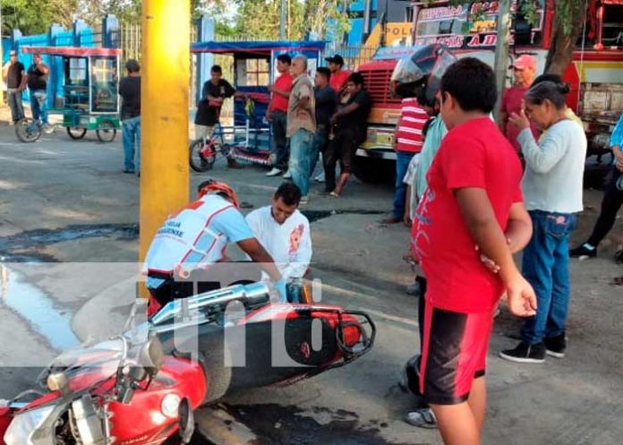Accidente con motorizado en Tipitapa