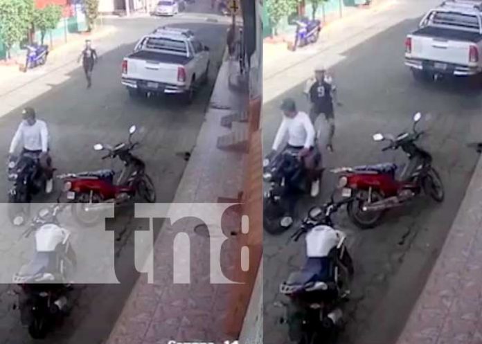 .1 Ladrón motorizado es captado por cámaras en Rivas