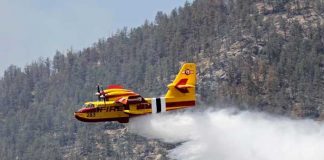 Bomberos de Estados Unidos, combaten incendio en Nuevo México