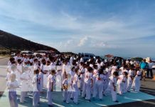 Realizan exhibición de Taekwondo en el Volcán Masaya