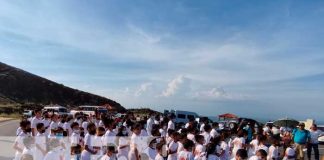 Realizan exhibición de Taekwondo en el Volcán Masaya