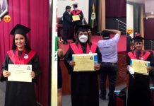 ¡Por partida triple! Padres e hija se gradúan de la universidad el mismo día Padres e hija se gradúan de la universidad el mismo día