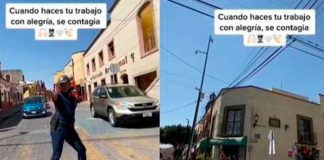 Policía de tránsito dirige el trafico con un baile "subido de tono"