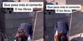 Por dejar la escuela para ser tiktoker su padre la pone como albañil
