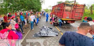 Motorizado pierde la vida al impactar contra un camión en Boaco