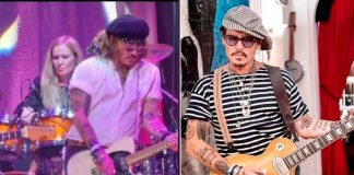 Johnny Depp aparece en concierto en Inglaterra