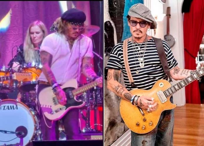 .2 Johnny Depp aparece en concierto en Inglaterra