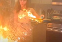 ¡VIDEO! Influencer casi incendia su casa en vivo