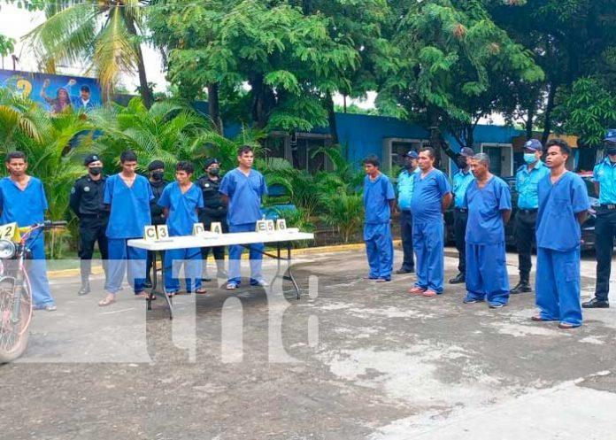 Redada en Chinandega; policía presenta a 22 supuestos delincuentes