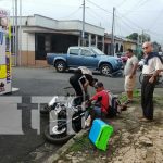 Accidente de tránsito deja a dos personas lesionadas en Jinotepe, Carazo Accidente de tránsito deja a dos personas lesionadas en Jinotepe, Carazo
