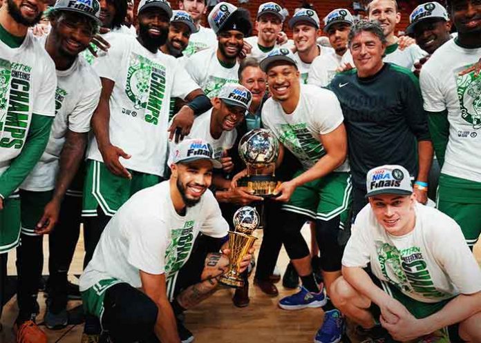 celtics, nba, celebracion, tatum, conferencia