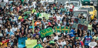 Manifestantes en Ecuador demandan la legalización de la marihuana